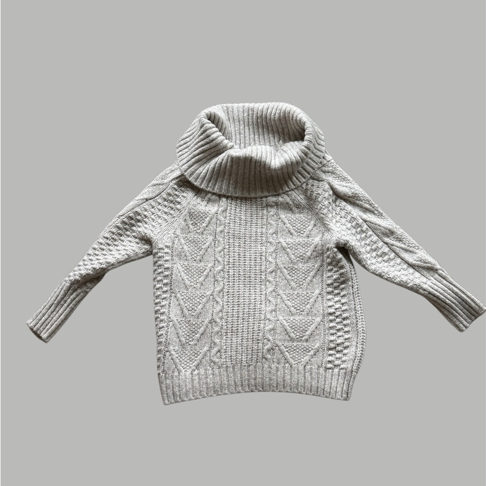 Cozy Knit Cowl Neck Sweater - Tan